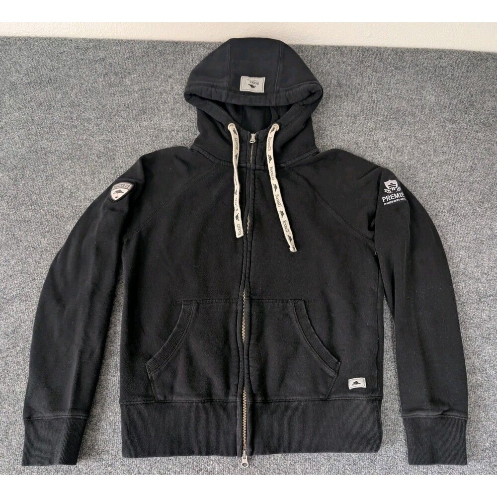 Roots 73 Riverside Full Zip Fleece Hoodie Cozy Women's Size Large Black